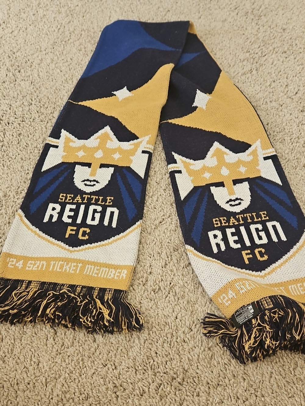 Scarf - Navy and Gold Fan Scarf